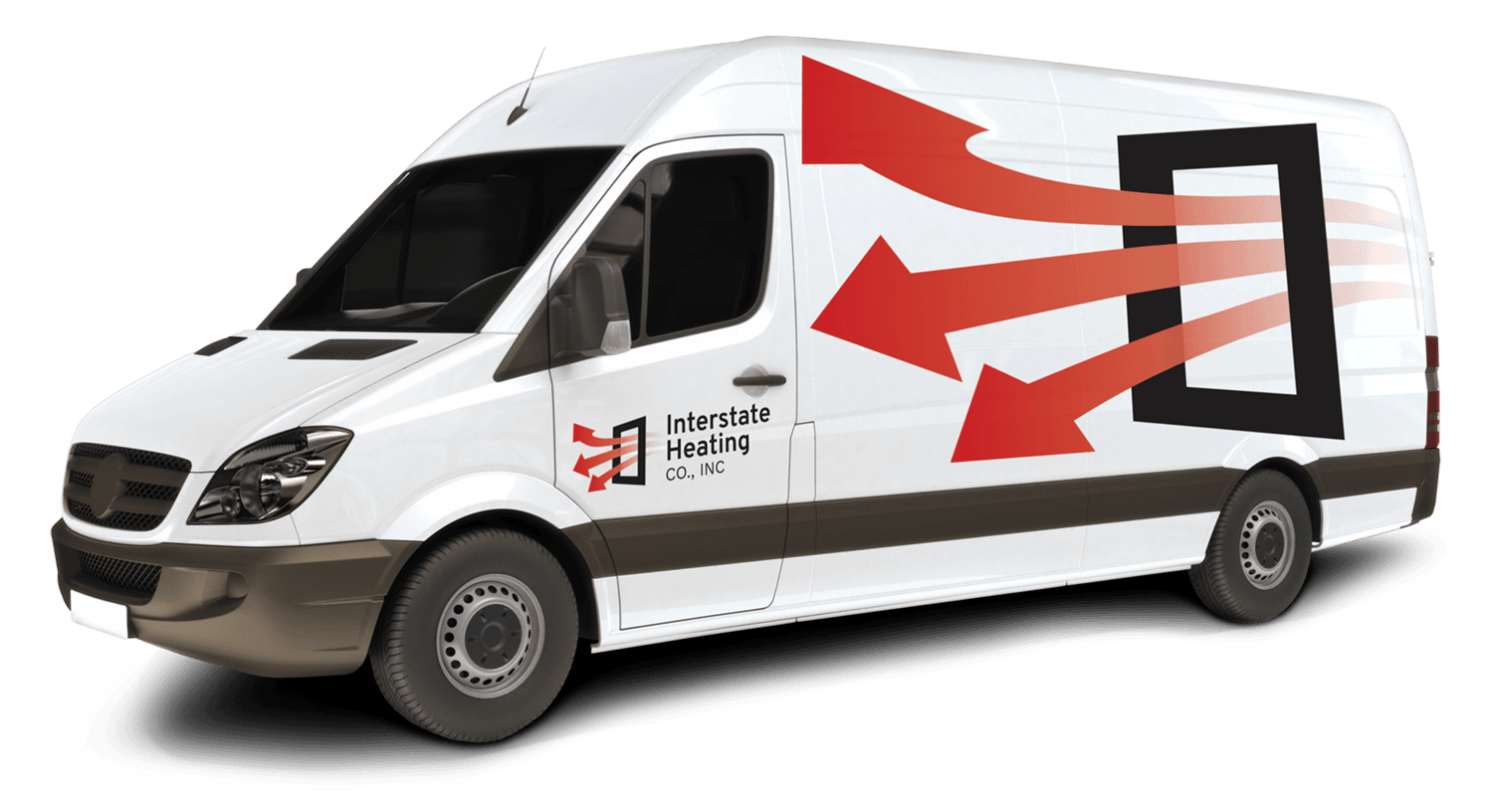Service van for Interstate Heating Co., in Sussex, Wisconsin.